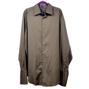 Murano Men's Long Sleeve Shirt Brown Size XLT‎